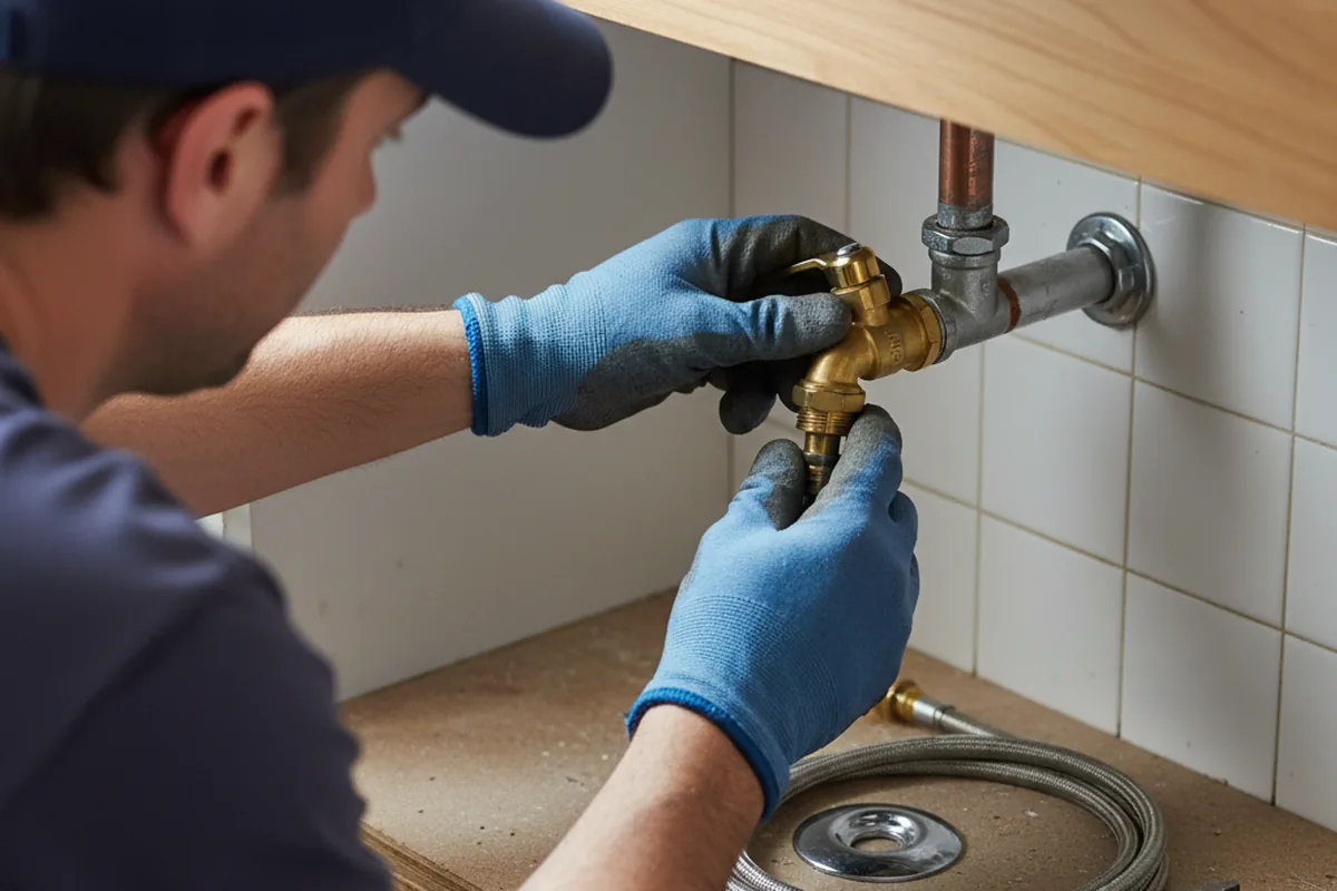 Shutoff valve and fitting work during Repiping in Custer